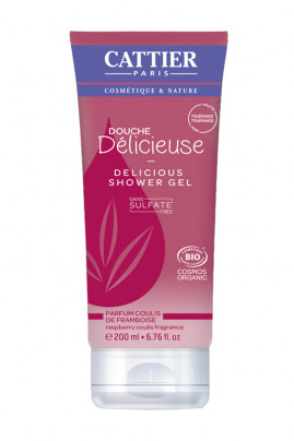 Gel Douche Bio Sans Sulfates - Coulis de Framboise - Cattier