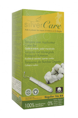 Organic Cotton Applicator Tampons - SilverCare
