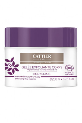 Gelée Exfoliante Bio Corps - Parfum Pêche Ylang-Ylang - Cattier