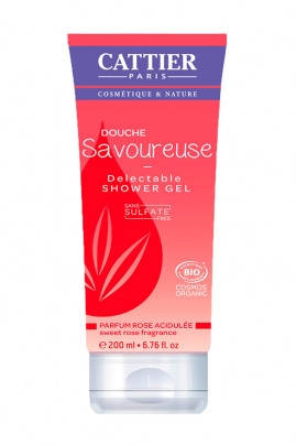 Gel Douche Bio Sans Sulfates - Rose Acidulée - Cattier