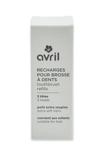 Kit de 3 Recharges de Têtes de Brosse à Dents - Avril à poils souples