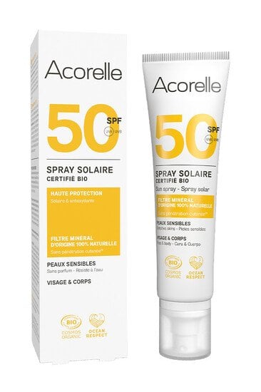 Spray Solaire Bio - SPF 50 Très Haute Protection - Acorelle