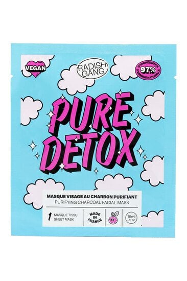 Masque Tissu au Charbon Purifiant - Pure Detox - Radish Gang