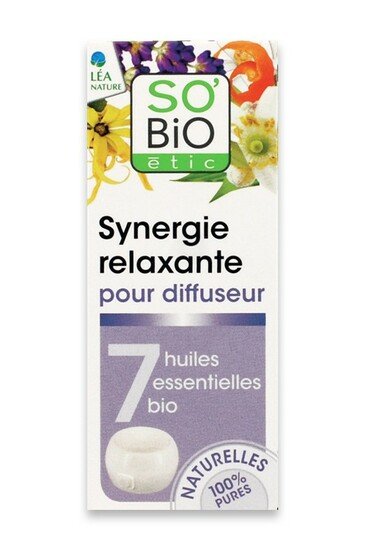 So'Bio Étic Synergie Relaxante Pour Diffuseur Aux 7 Huiles Essentielles  Biologiques Flacon 10ml