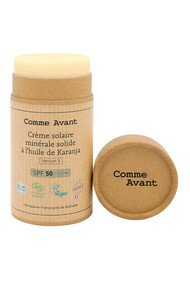 Crème Solaire Bio SPF50 - Sans Parfum - Comme Avant