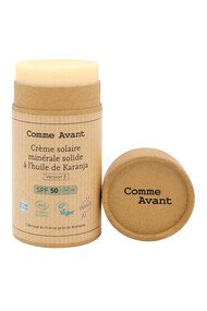 Crème Solaire Bio Minérale Solide SPF50 - Sans Parfum - Comme Avant