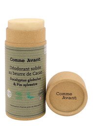 Déodorant Solide au Beurre de Cacao Bio - Eucalyptus & Pin Sylvestre - Comme Avant