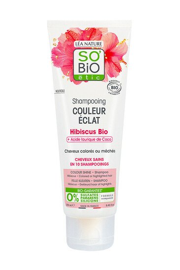 Shampoing Bio Couleur Eclat Hibiscus - Cheveux Colorés - SO'BIO étic