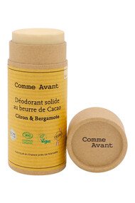 Déodorant Solide au Beurre de Cacao Bio - Citron & Bergarmote - Comme Avant