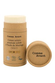 Crème Solaire Bio Minérale Solide SPF30 - Sans Parfum - Comme Avant