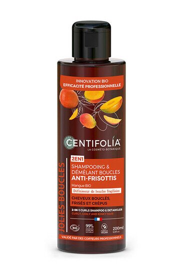 Shampooing Démêlant Boucles 2 en 1 - Anti Frisottis - Centifolia - 200 ml