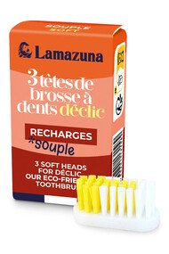 Recharge 3 têtes Brosse à Dents Souple - Lamazuna