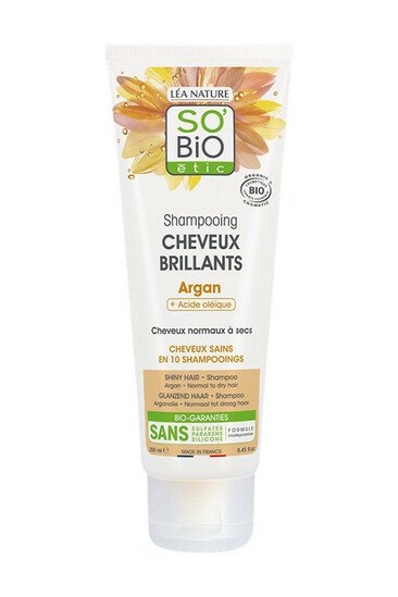 Shampoing Bio Cheveux Brillants Argan & Acide Oléique - SO'BiO étic