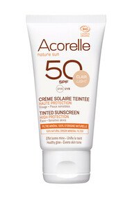 Crème Solaire Bio Teintée Visage - SPF 50 Très Haute Protection - Acorelle
