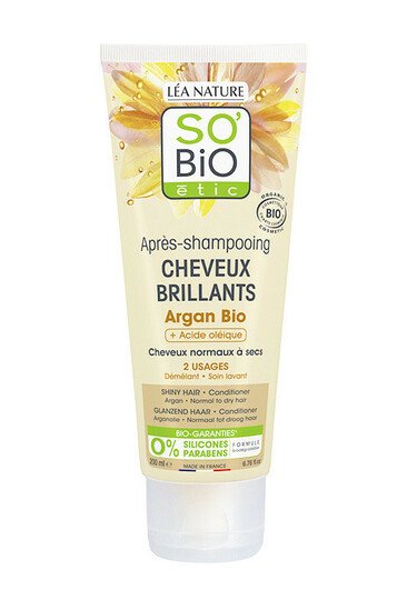 Après-Shampoing Bio Cheveux Brillants Argan & Acide Oléique - SO'BiO étic