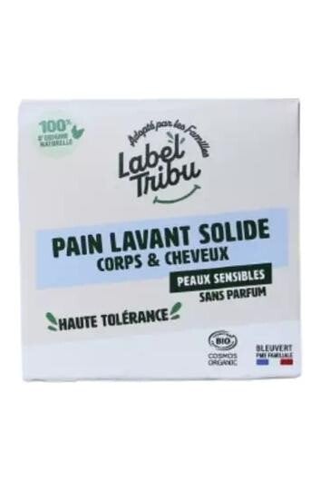 Pain Lavant Solide Sans Parfum - Corps & Cheveux - Label Tribu